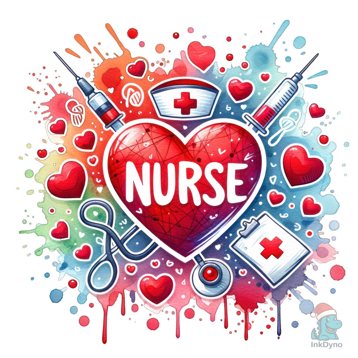 Red Heart Nurse Medic Carer