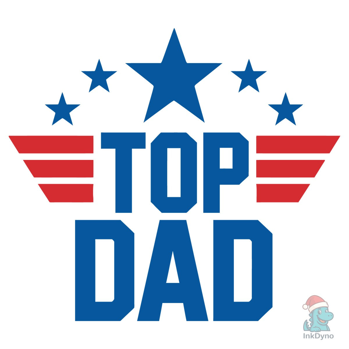 Patriotic Top Dad Star Emblem
