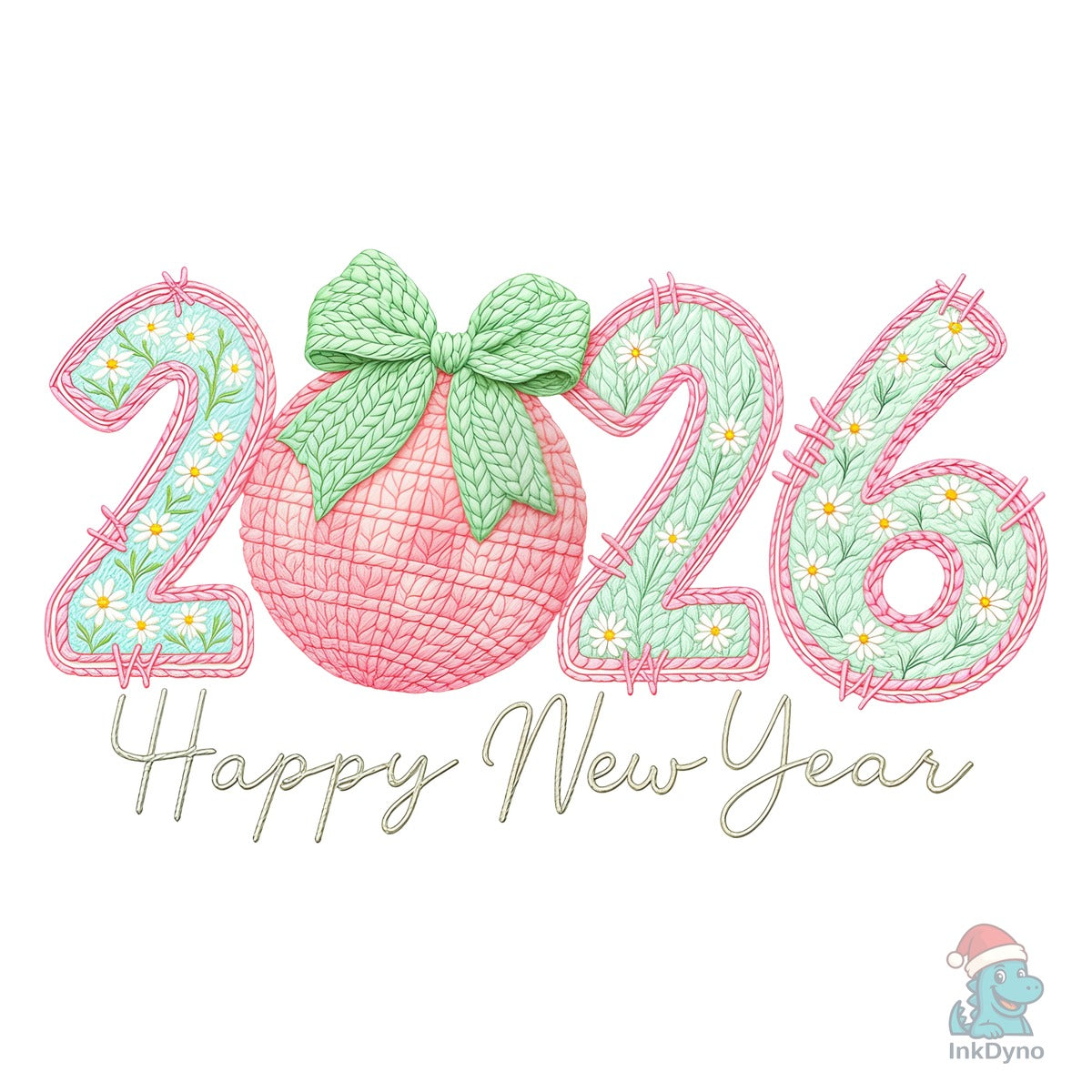 Yarn Crochet Happy New Year 2026