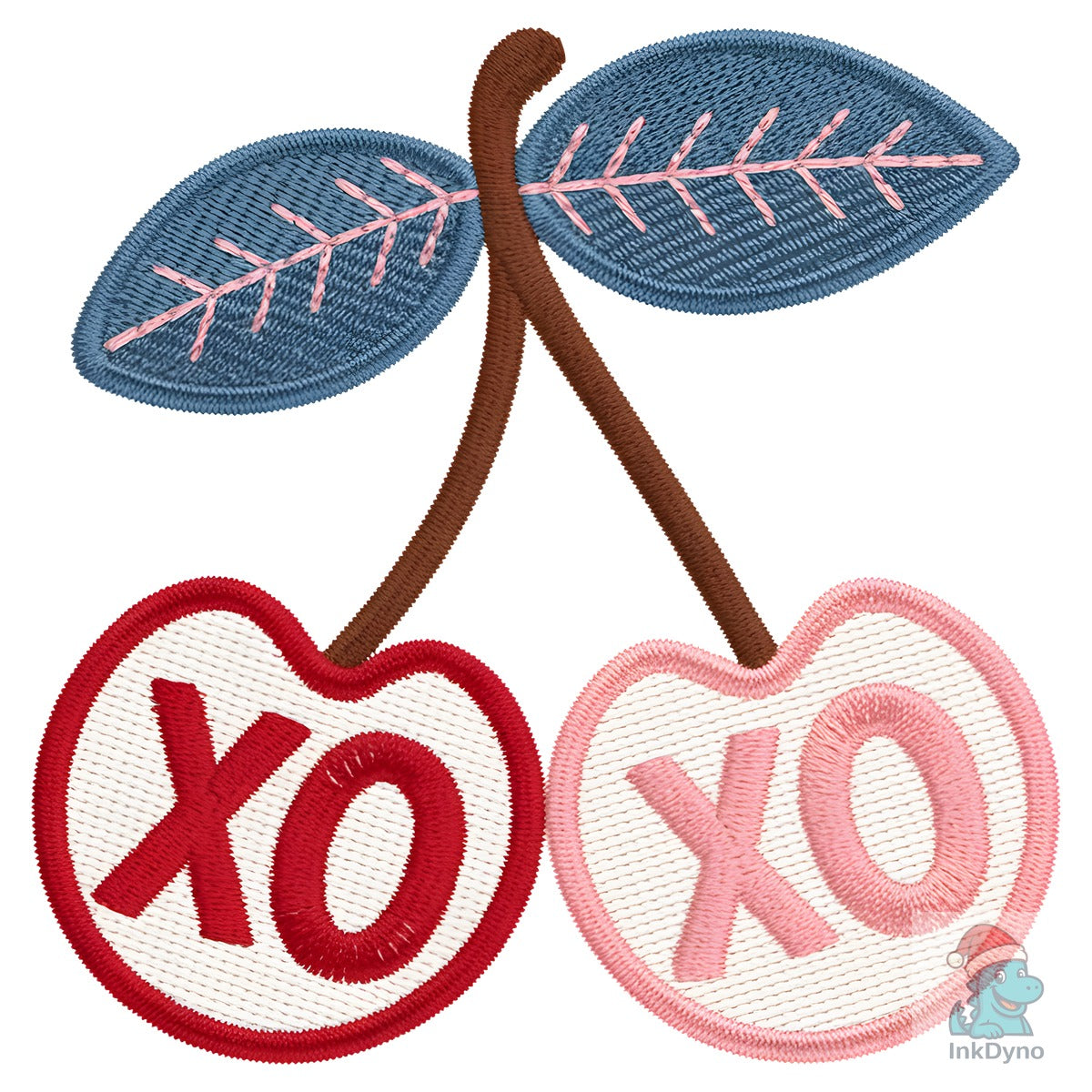 XO Embroidery Cherry