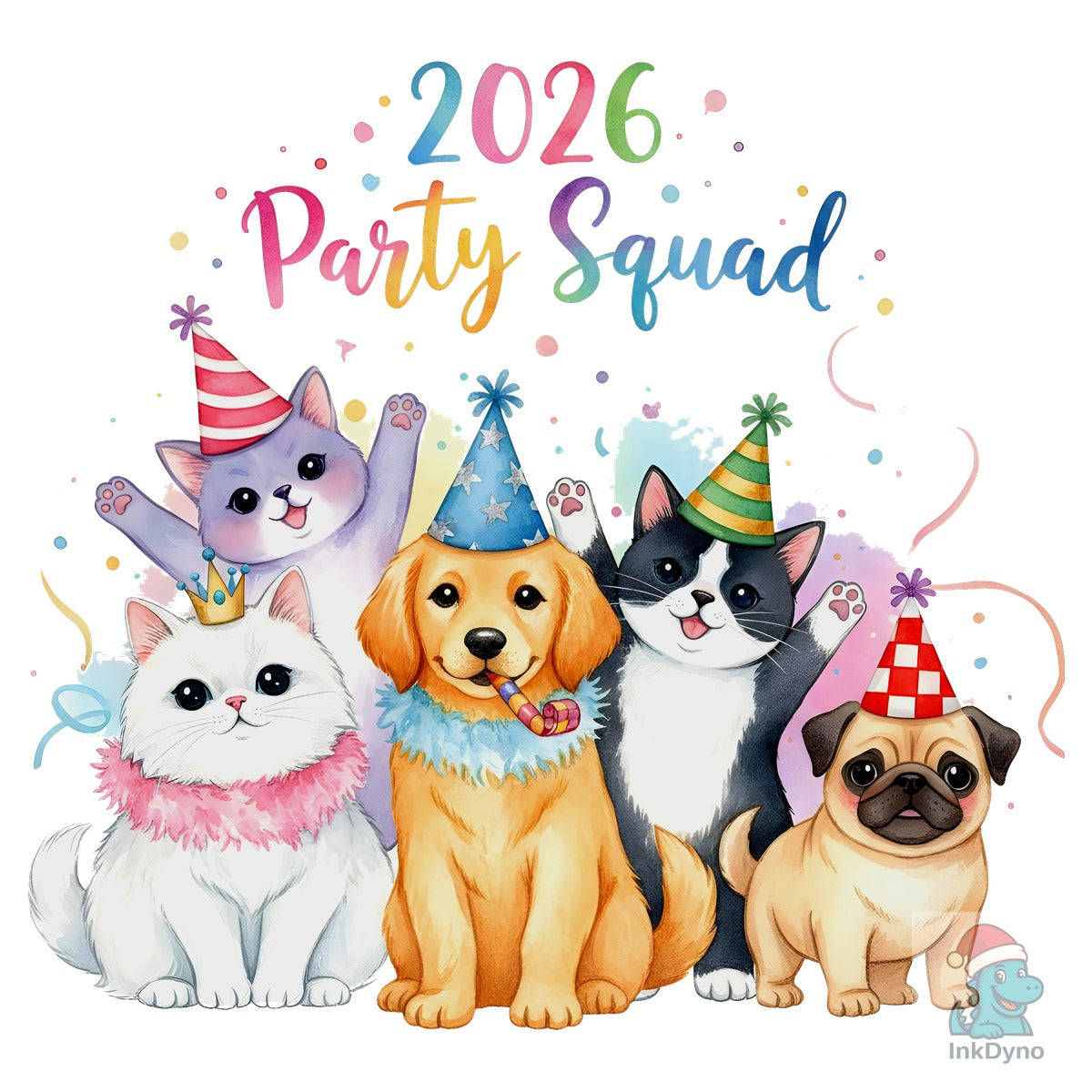 2026 Party Squad Cats Dogs Birthday