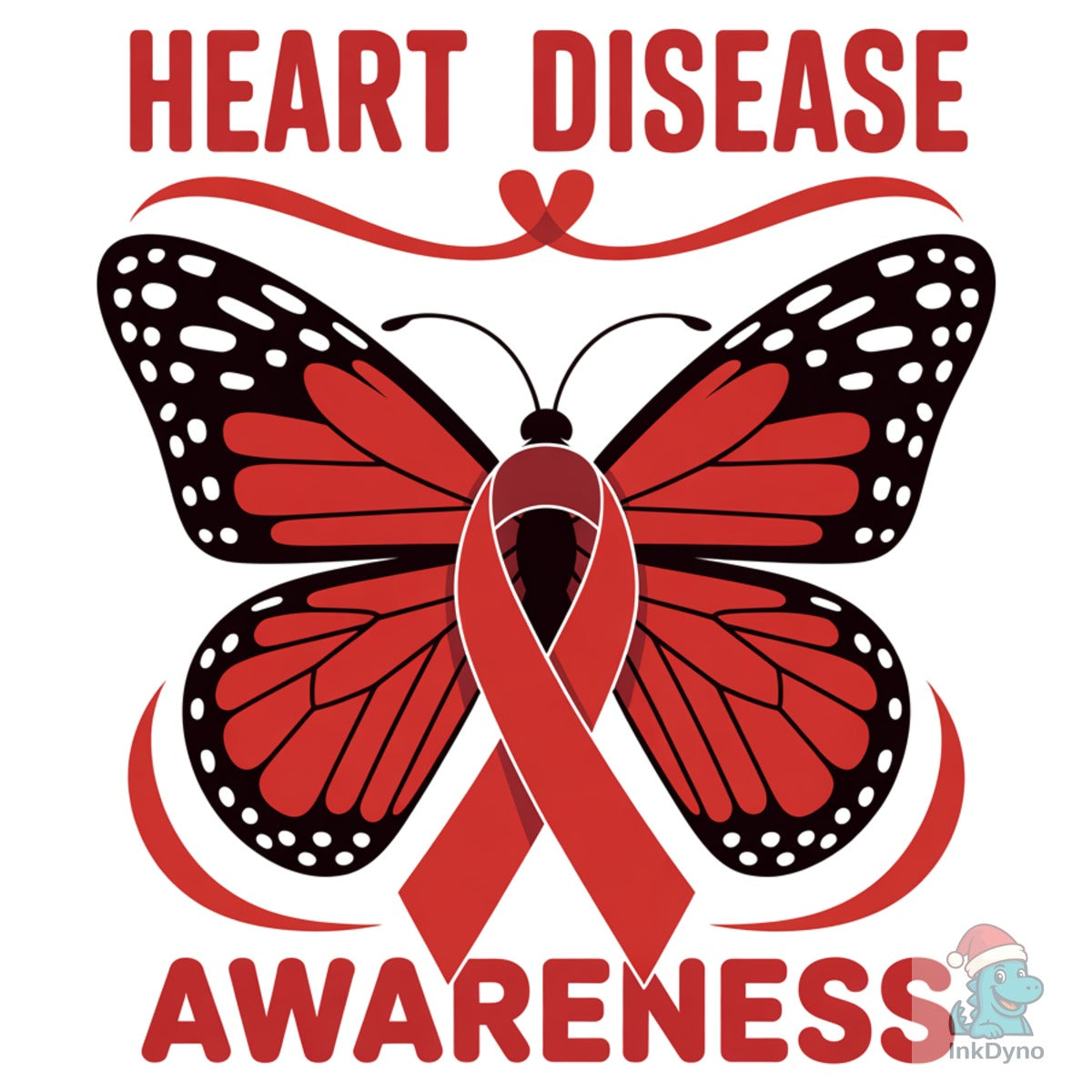 Heart Disease Butterfly Ribbon