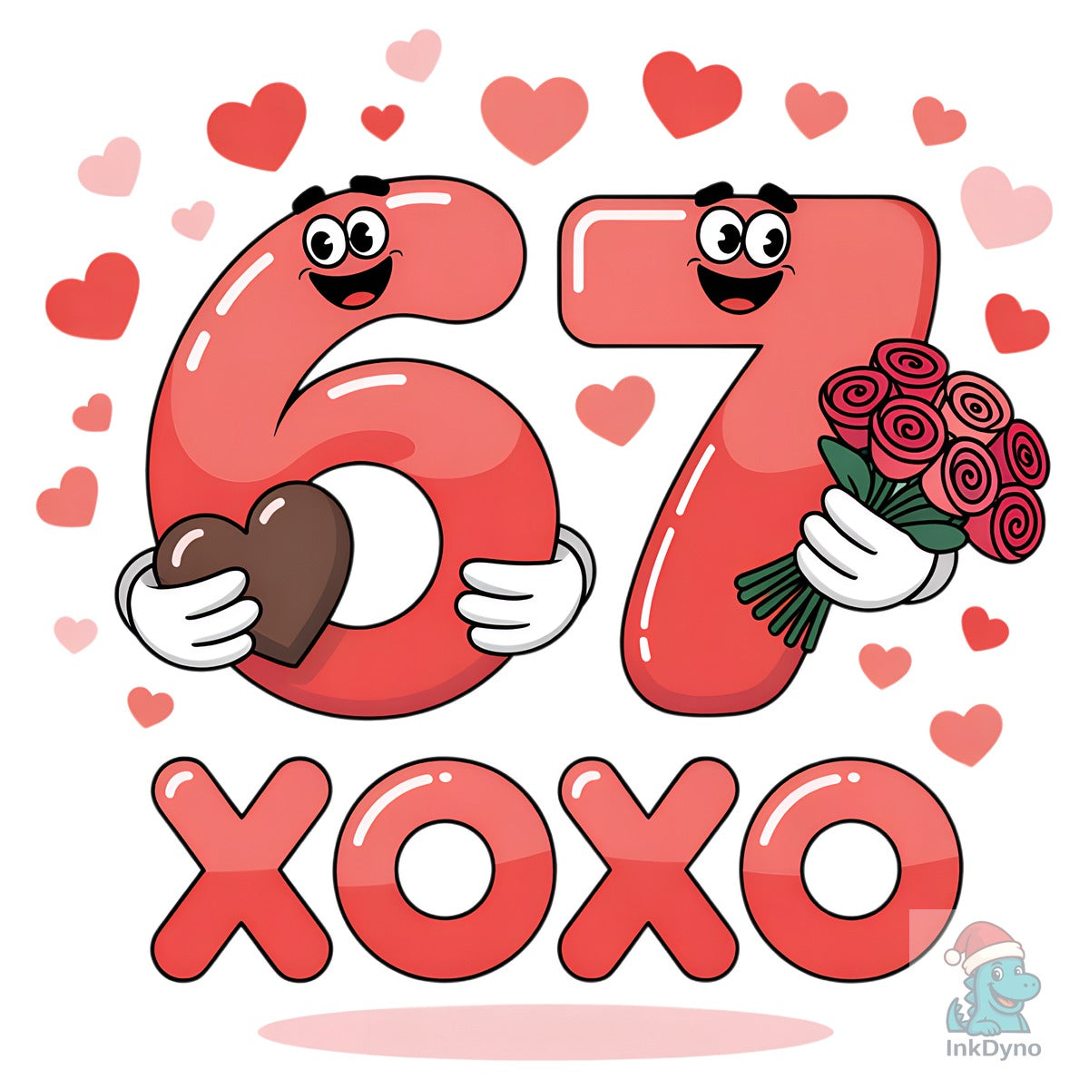 Cute 67 XOXO Valentine Couple Heart