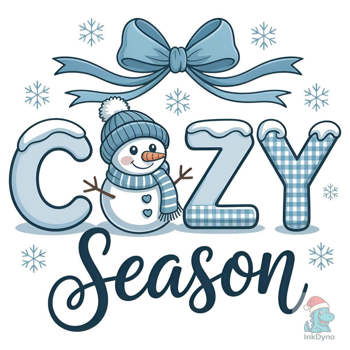 Gingham Coquette Cozy Season Snowman