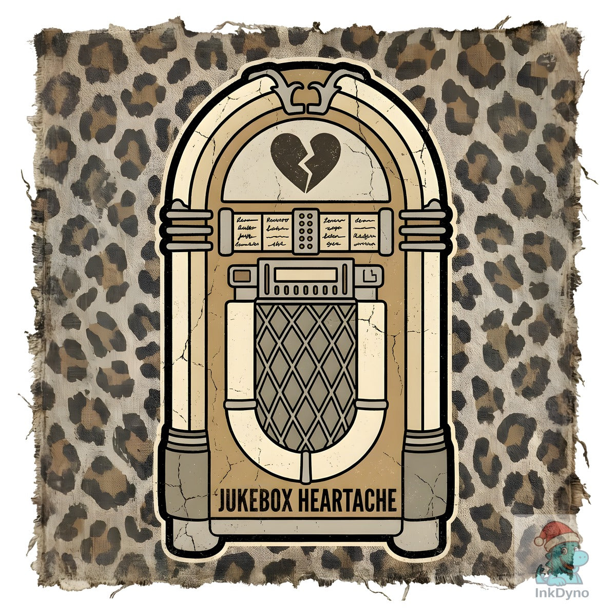 Jukebox Music Vintage Leopard Print