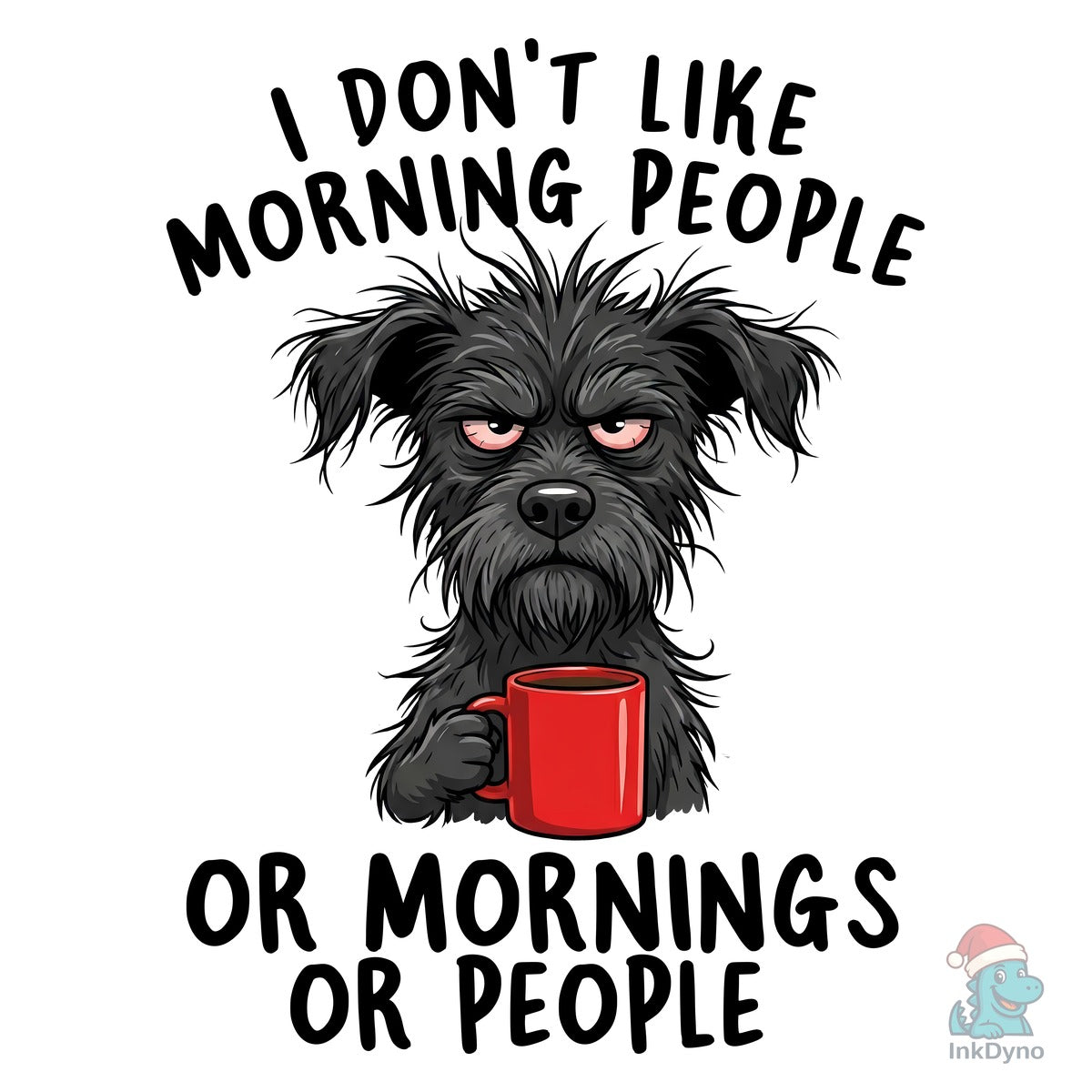 Funny Grumpy Dog Coffee Design