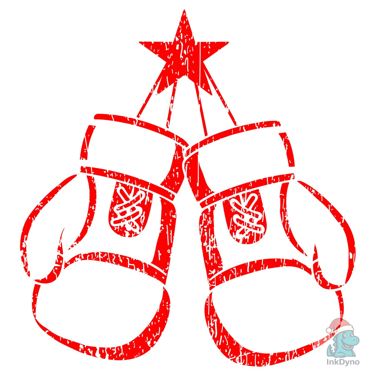 Red Boxing Gloves Star T-shirt