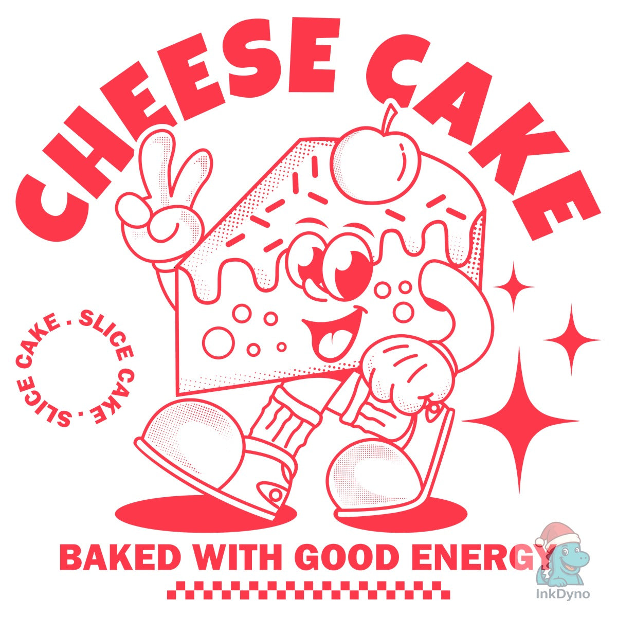 Retro Cheesecake Character Mascot Design