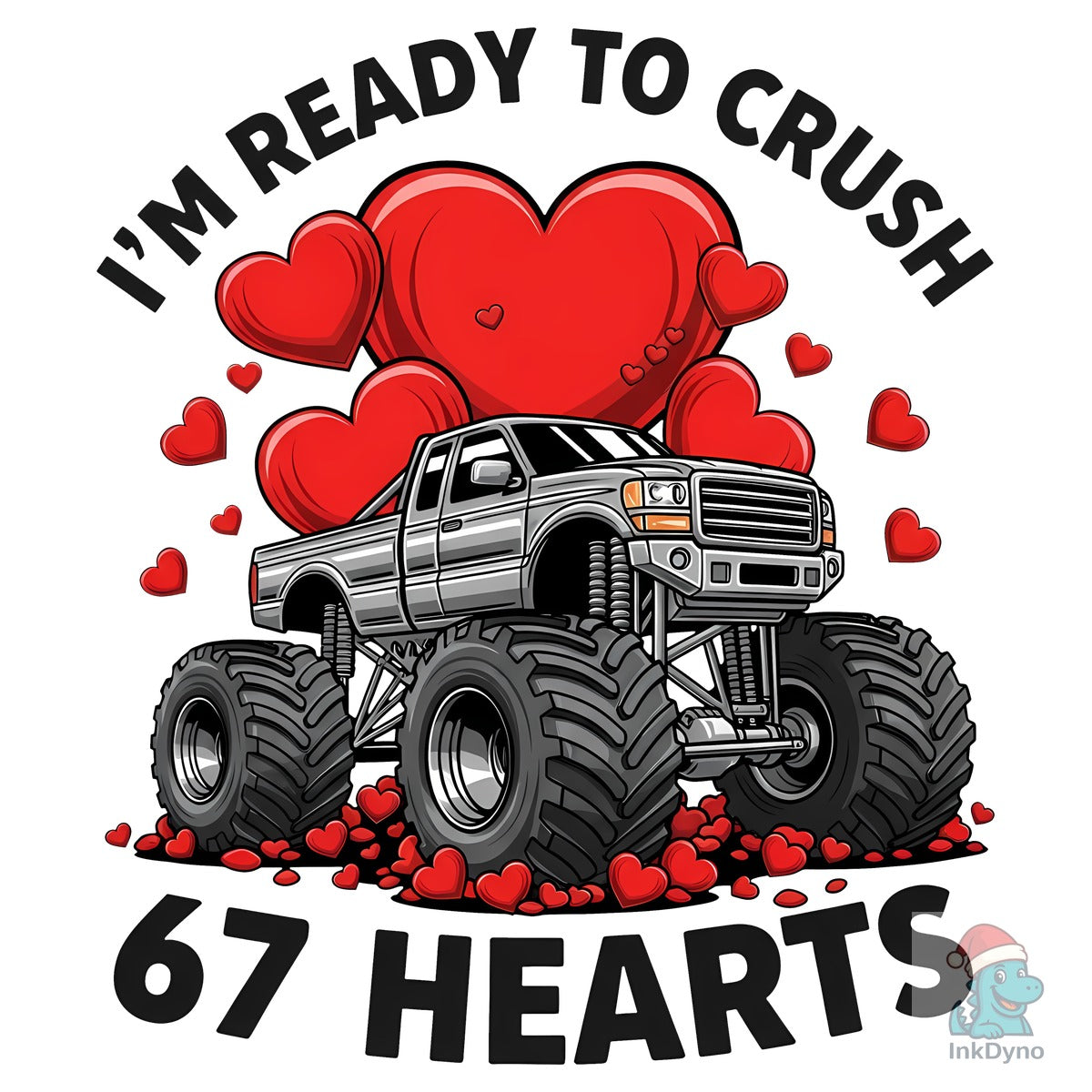 Monster Truck Valentine Design