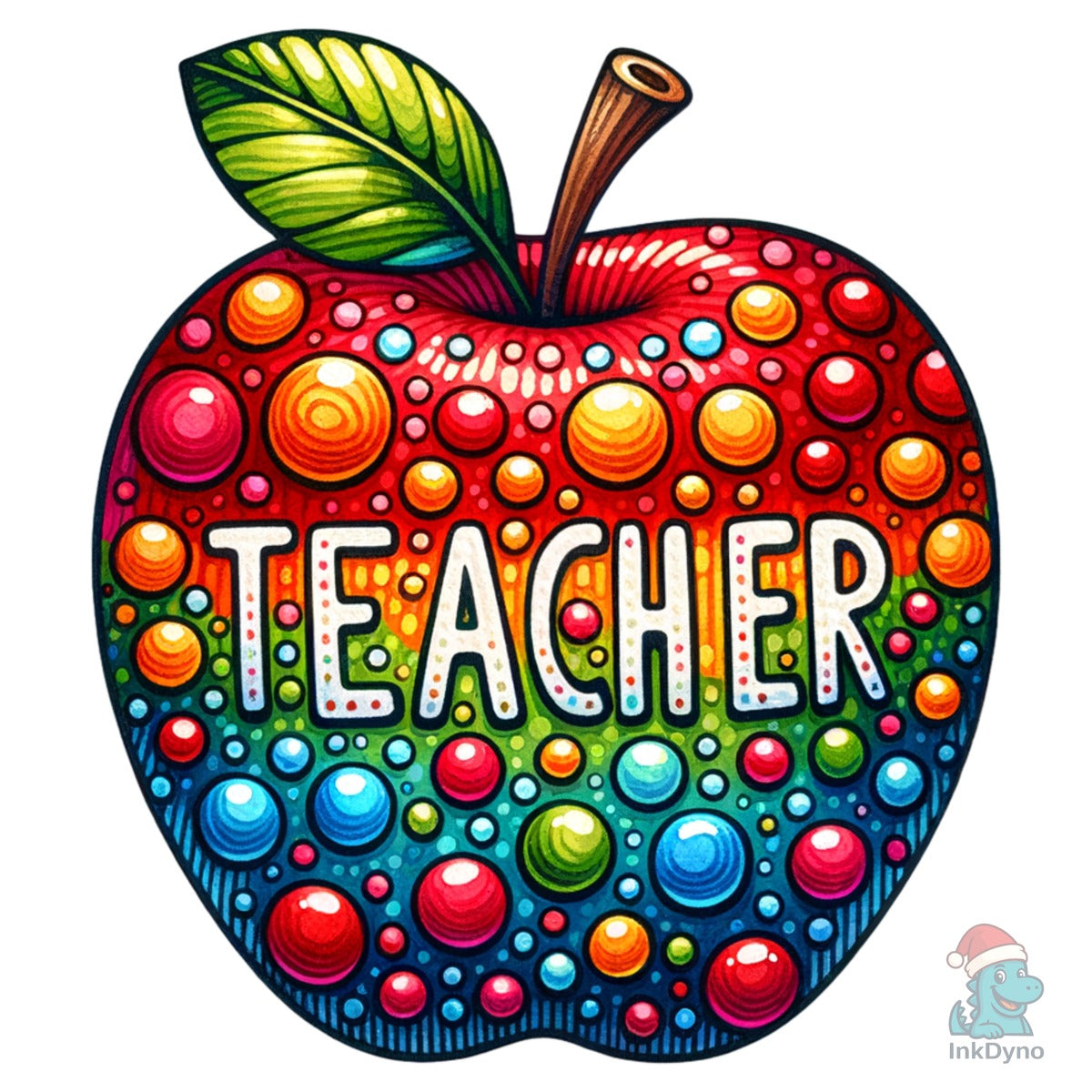 School Teacher Colorful Apple