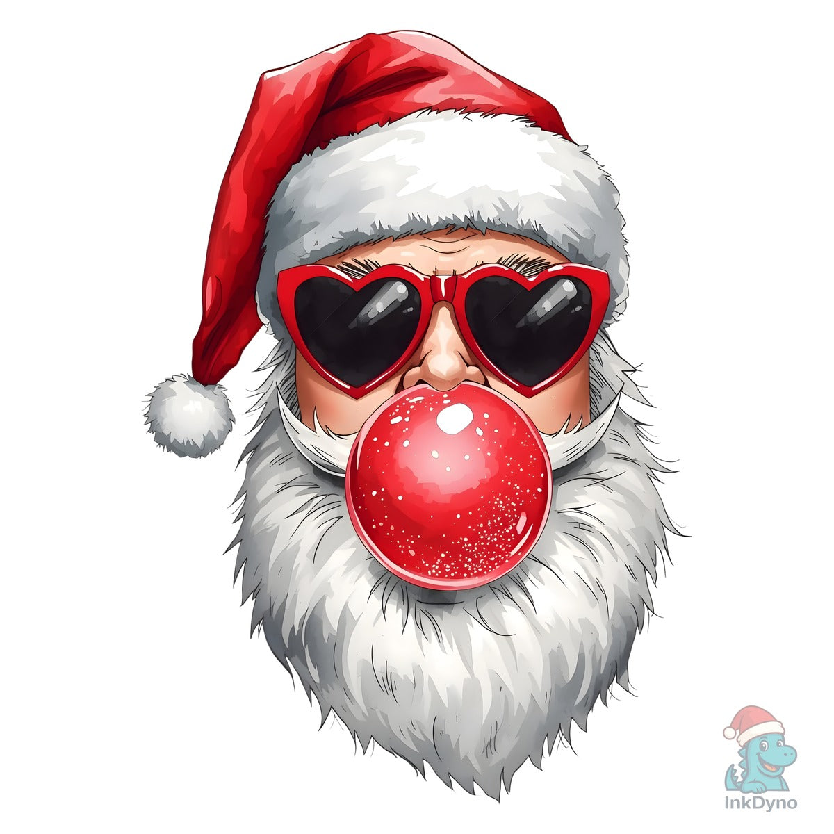 Cool Santa Bubble Gum Heart Sunglas
