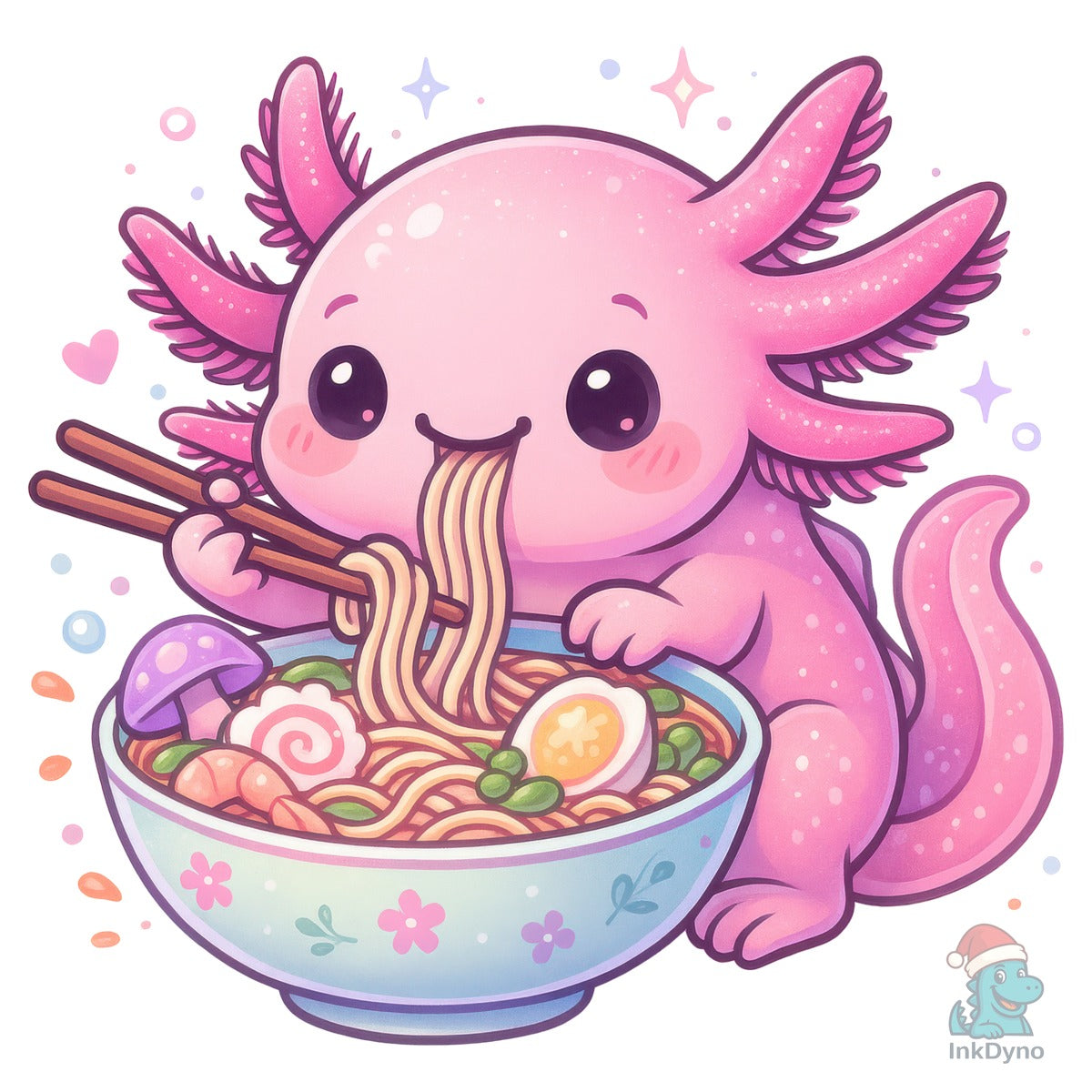Cute Axolotl Ramen Noodles