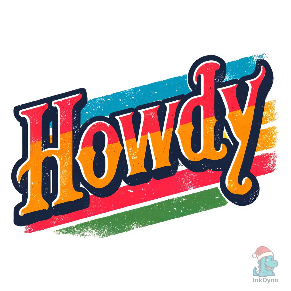 Colorful Retro Western Howdy