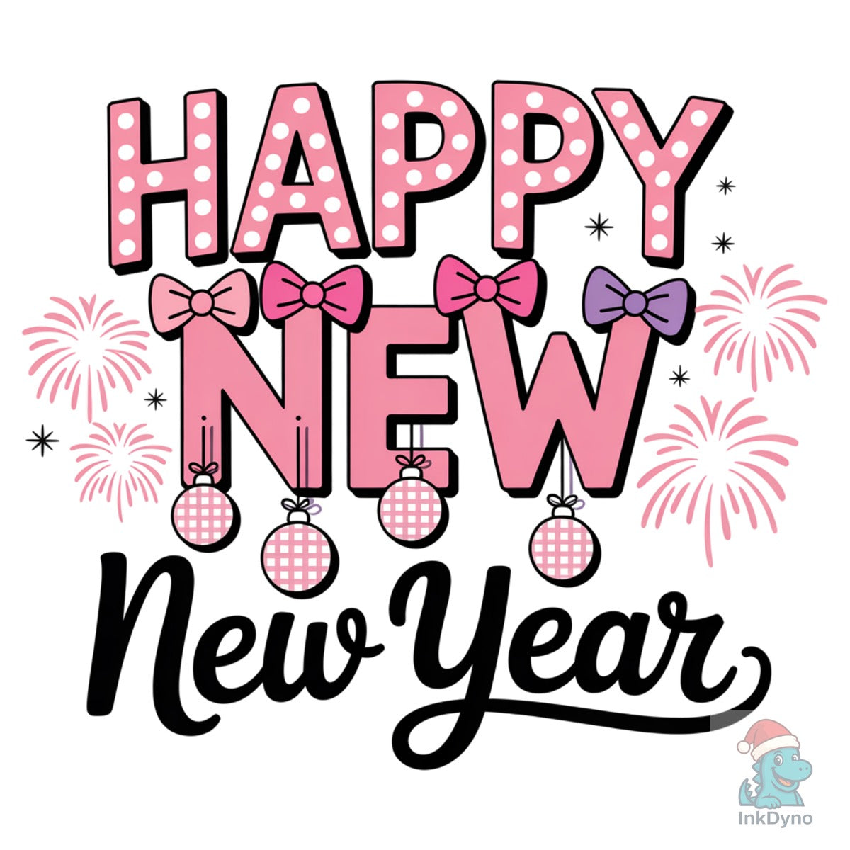 Happy New Year 2026 Pink Coquette
