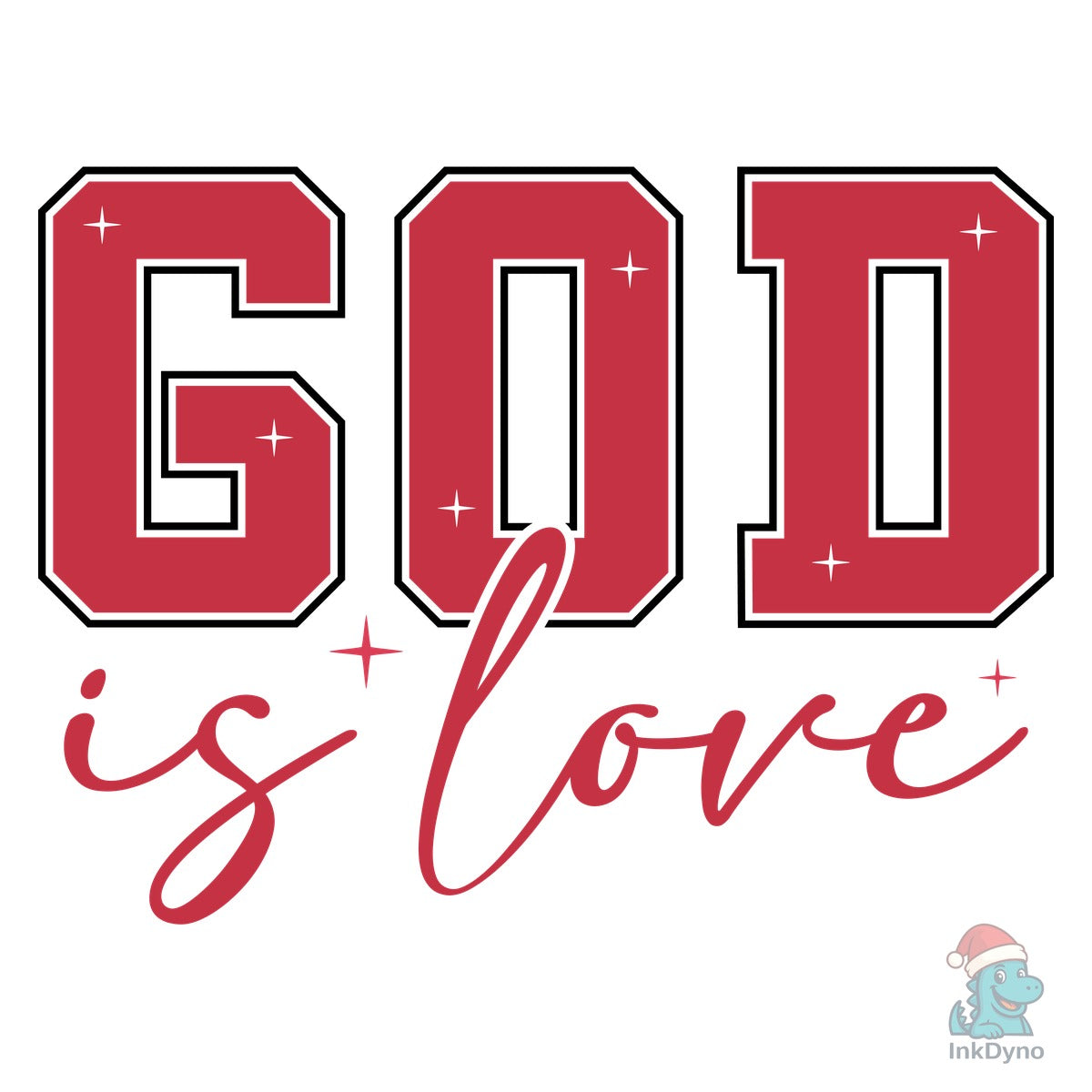 God is Love Valentine T-shirt Design