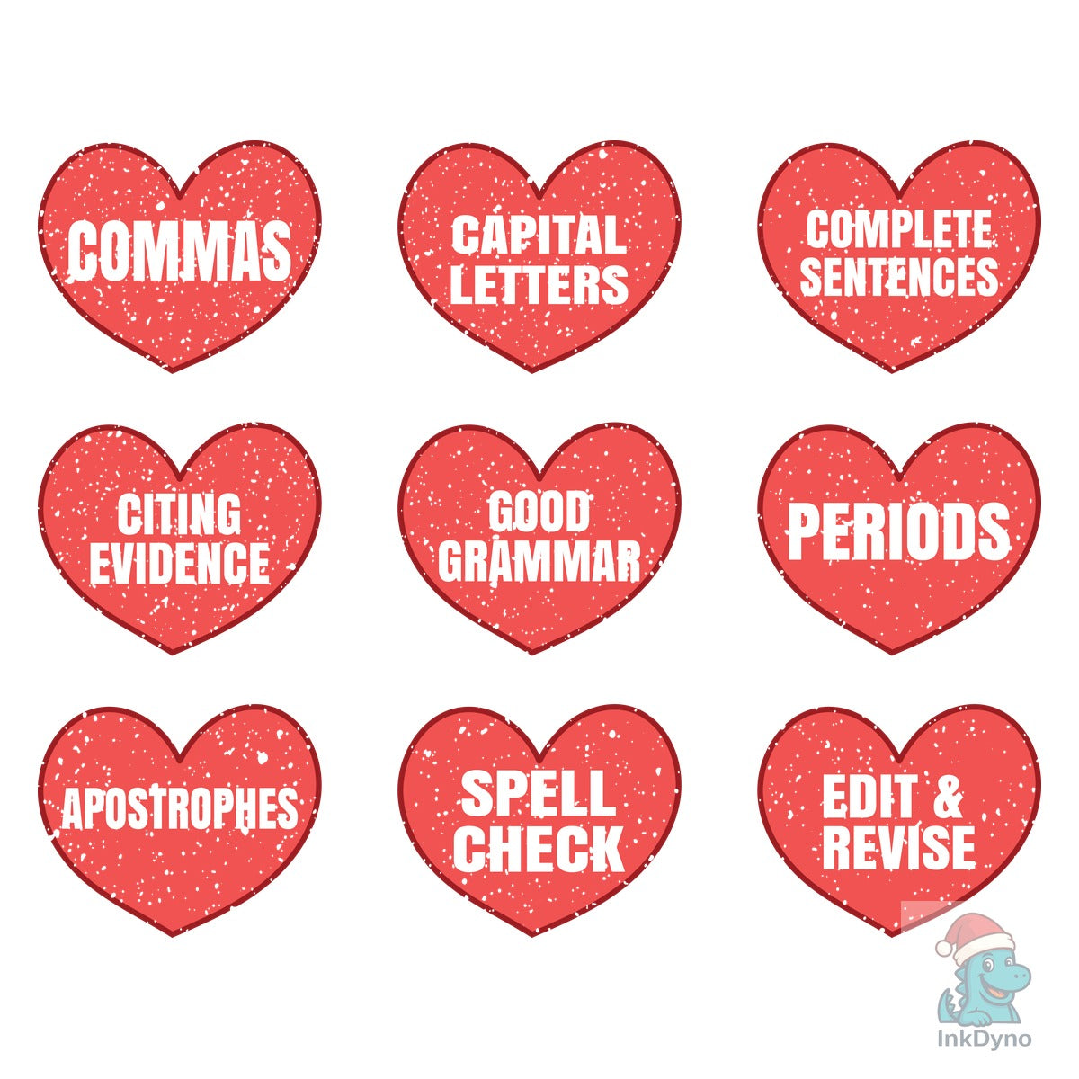 Writing Skills Valentine Teacher Hearts