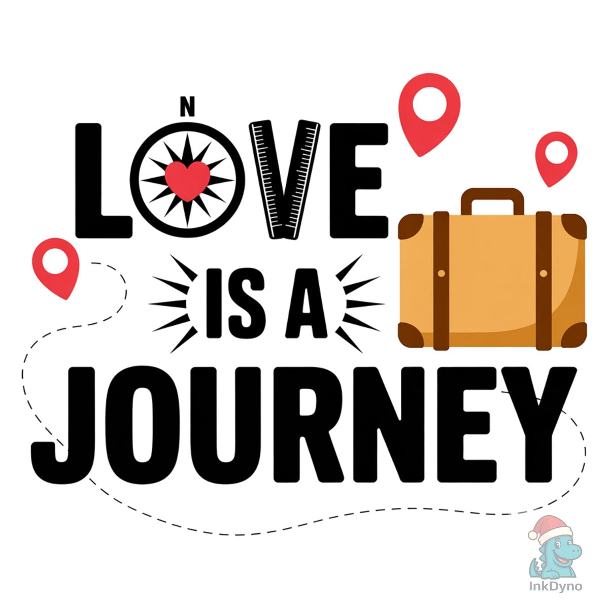 Love is a Journey Cute Travel-Themed