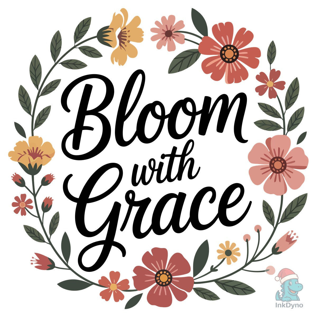 Bloom with Grace T-Shirt Design
