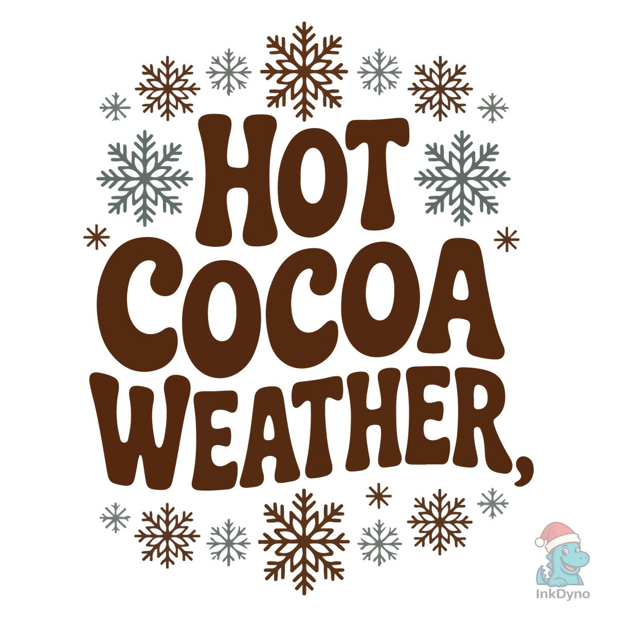 Cozy Retro Hot Cocoa Weather Graphic Tee