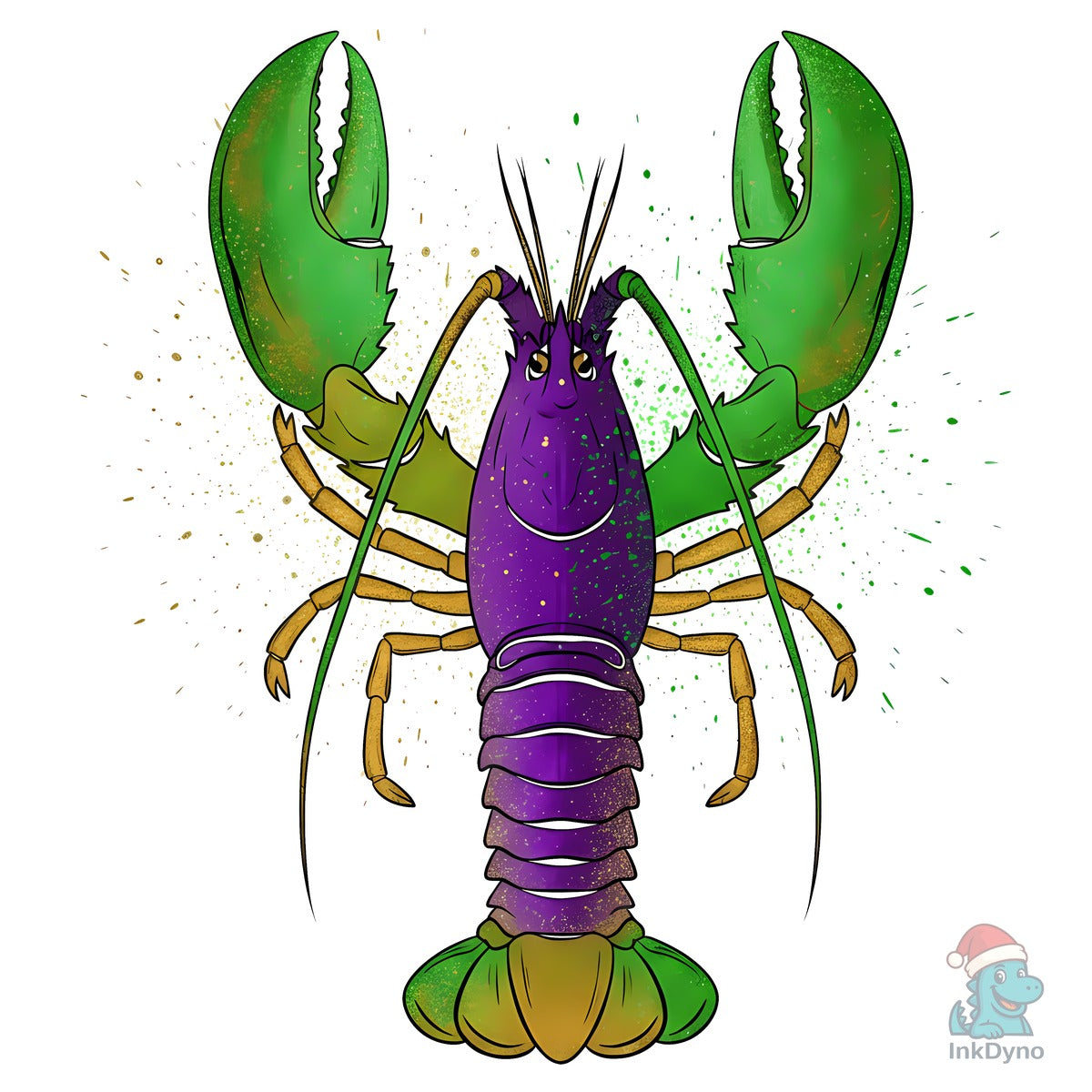 Mardi Gras Crawfish Design Sublimation