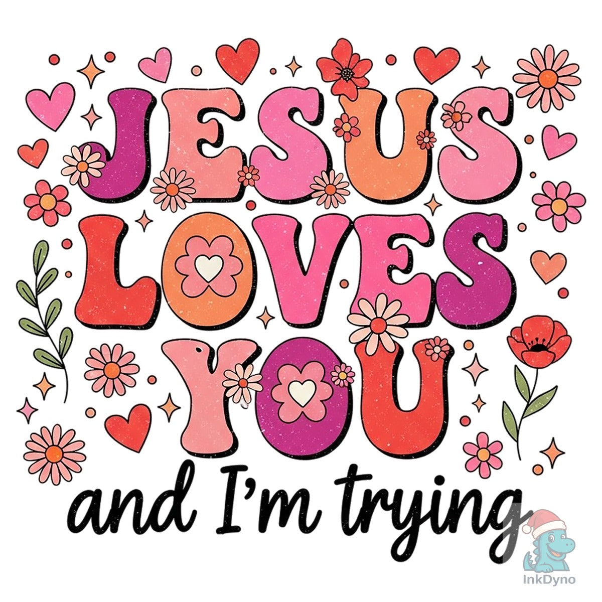 Jesus Loves You Retro Valentines Day