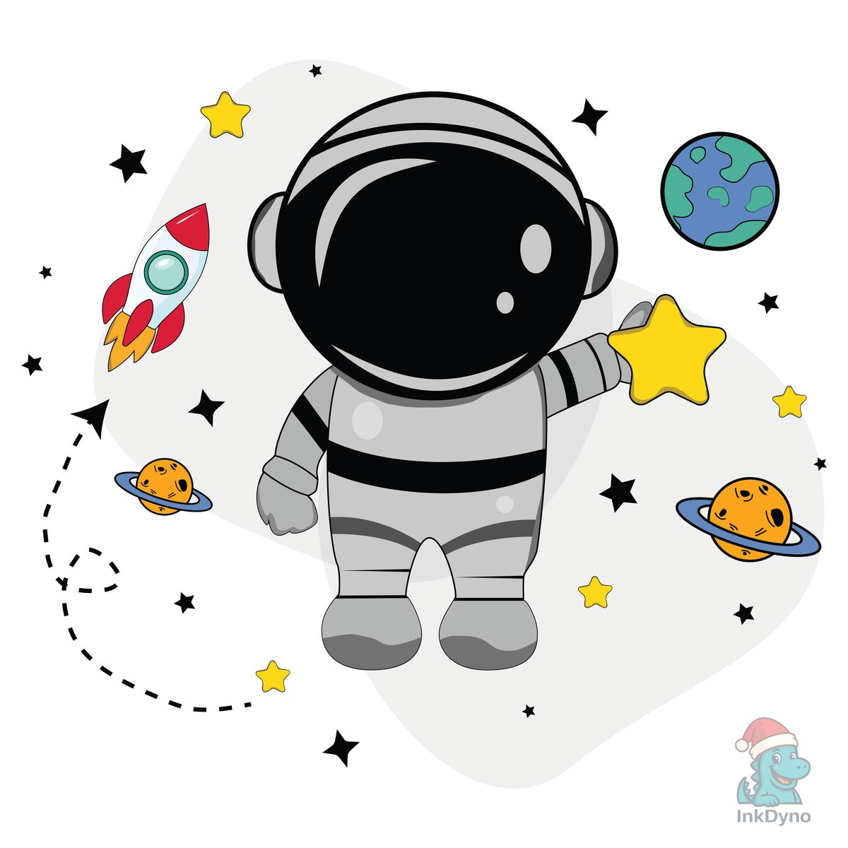 Simple Cartoon Astronaut Baby T-shirt