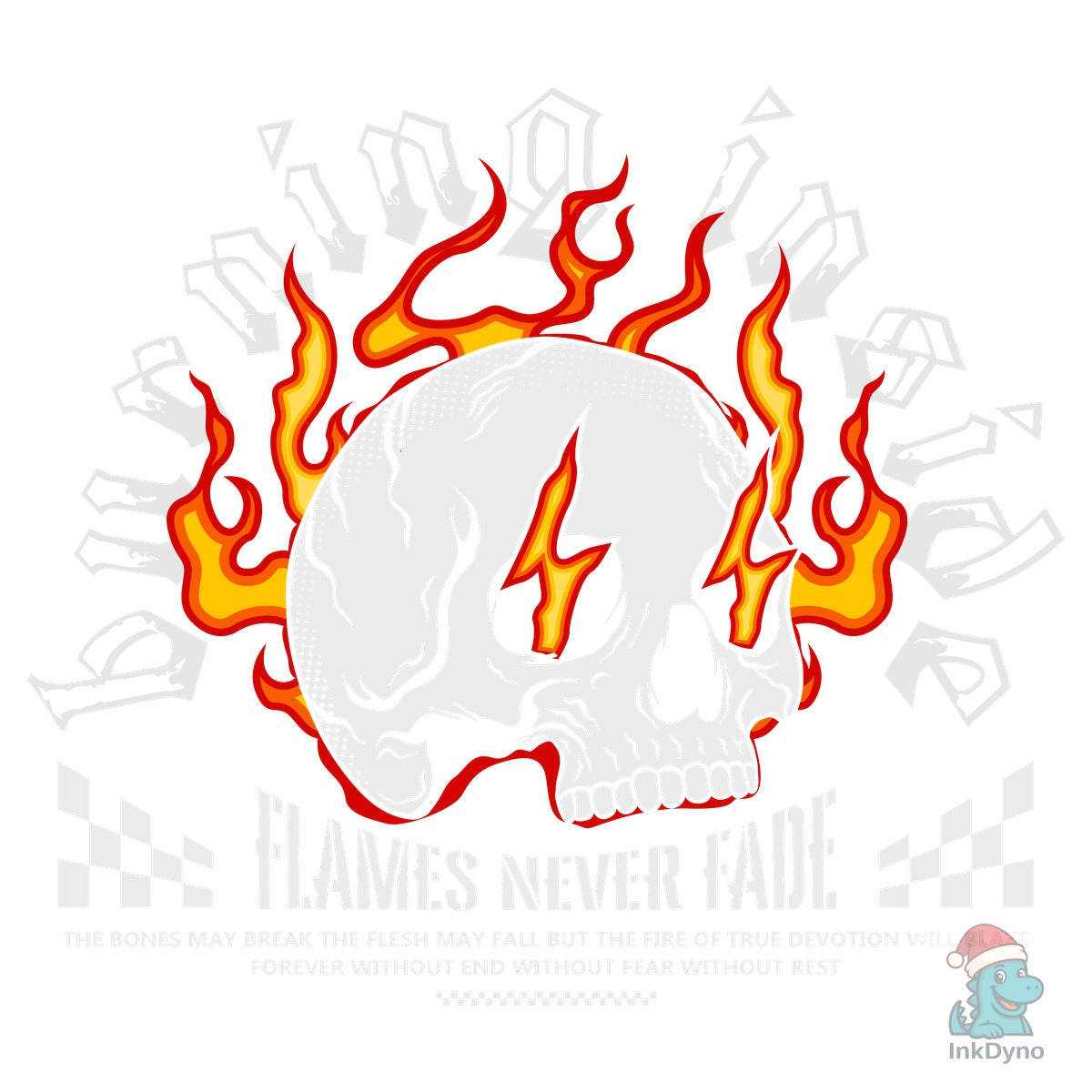 Skull Flames Urban Streetwear Design