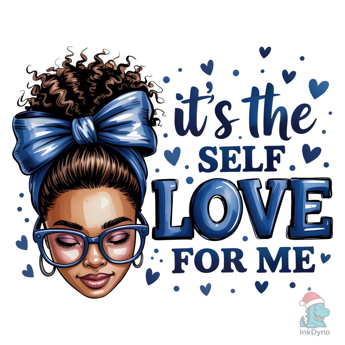 Sorority Colors Blue Afro Woman Love
