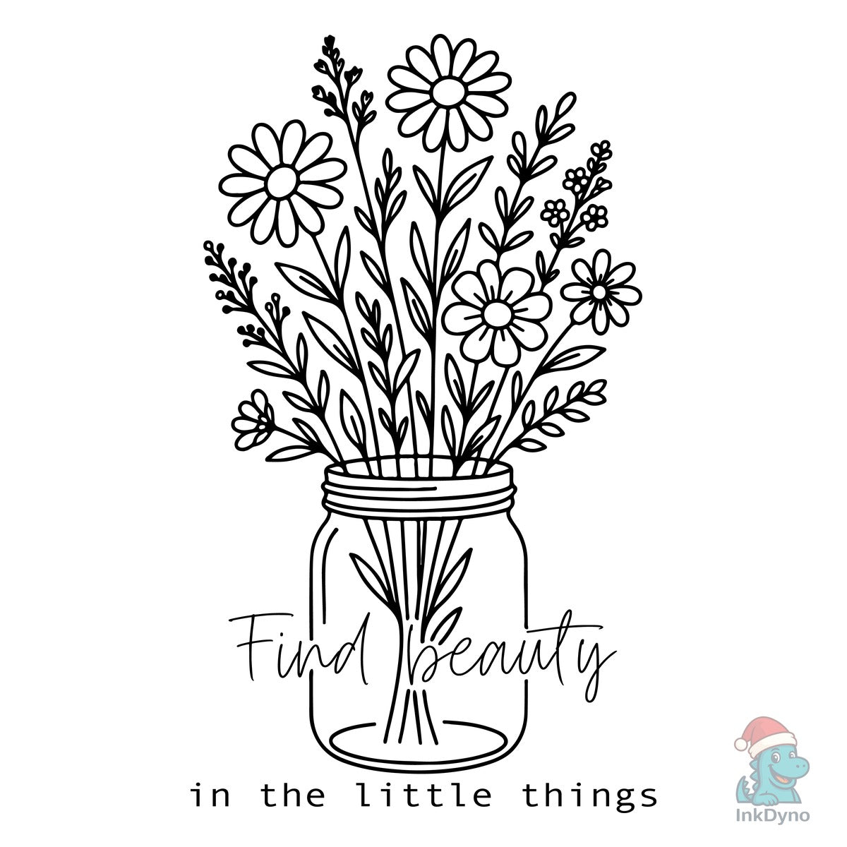 Motivational Floral Quote Vintage