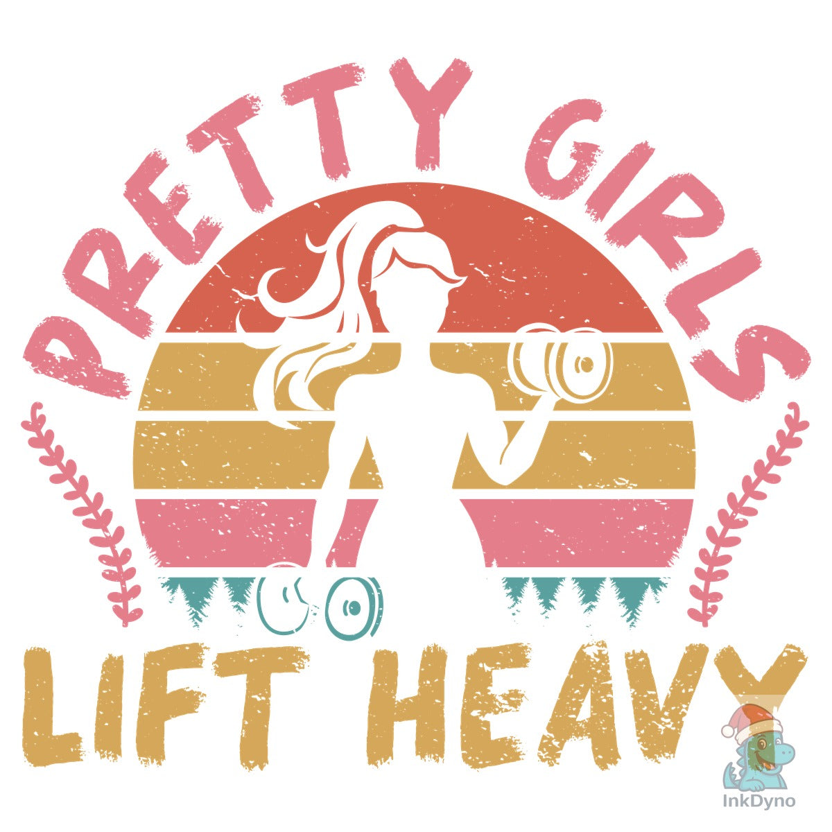Fitness Gym Pretty Girls Lift Heavy