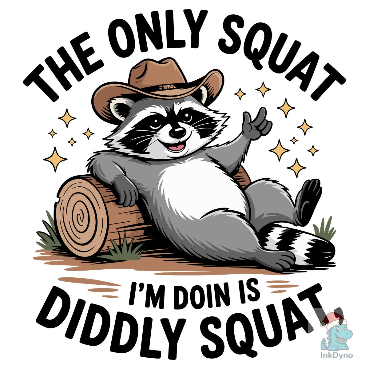 Funny Cowboy Raccoon Sublimation