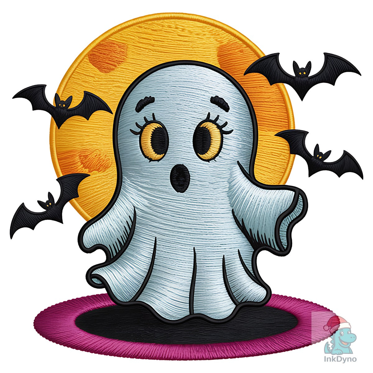 Cute Halloween Ghost Embroidery