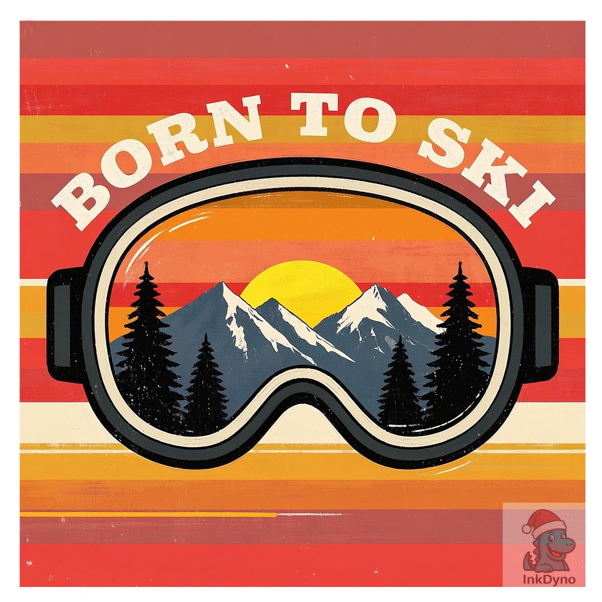 Born to Ski T-Shirt Design