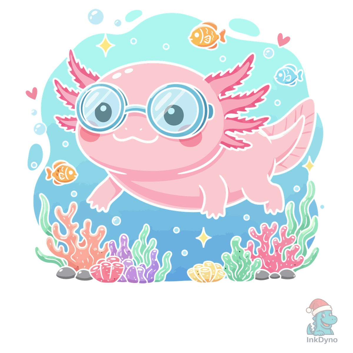 Cute Swimming Axolotl Swimalotl