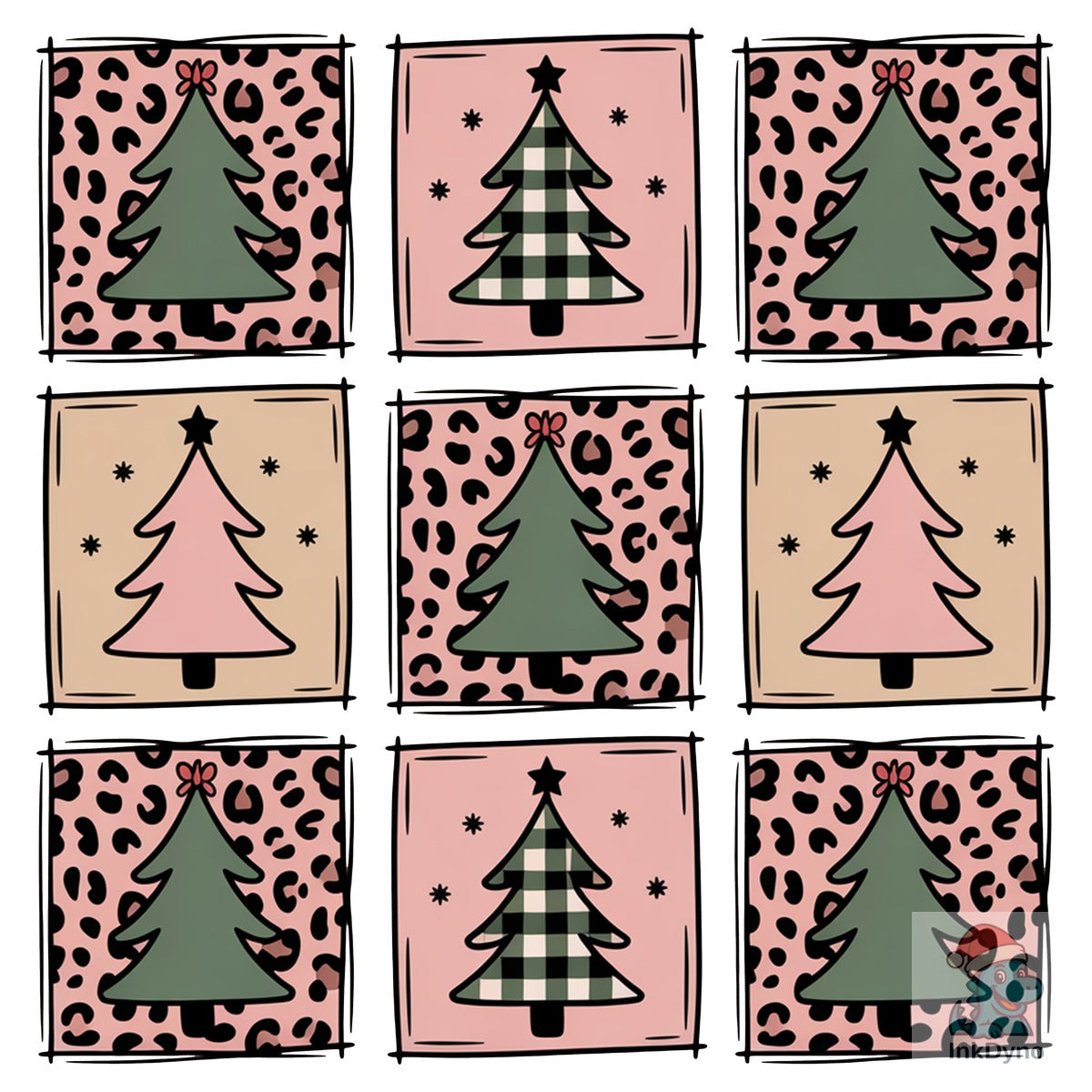 Camo Christmas Tree Glitter Xmas