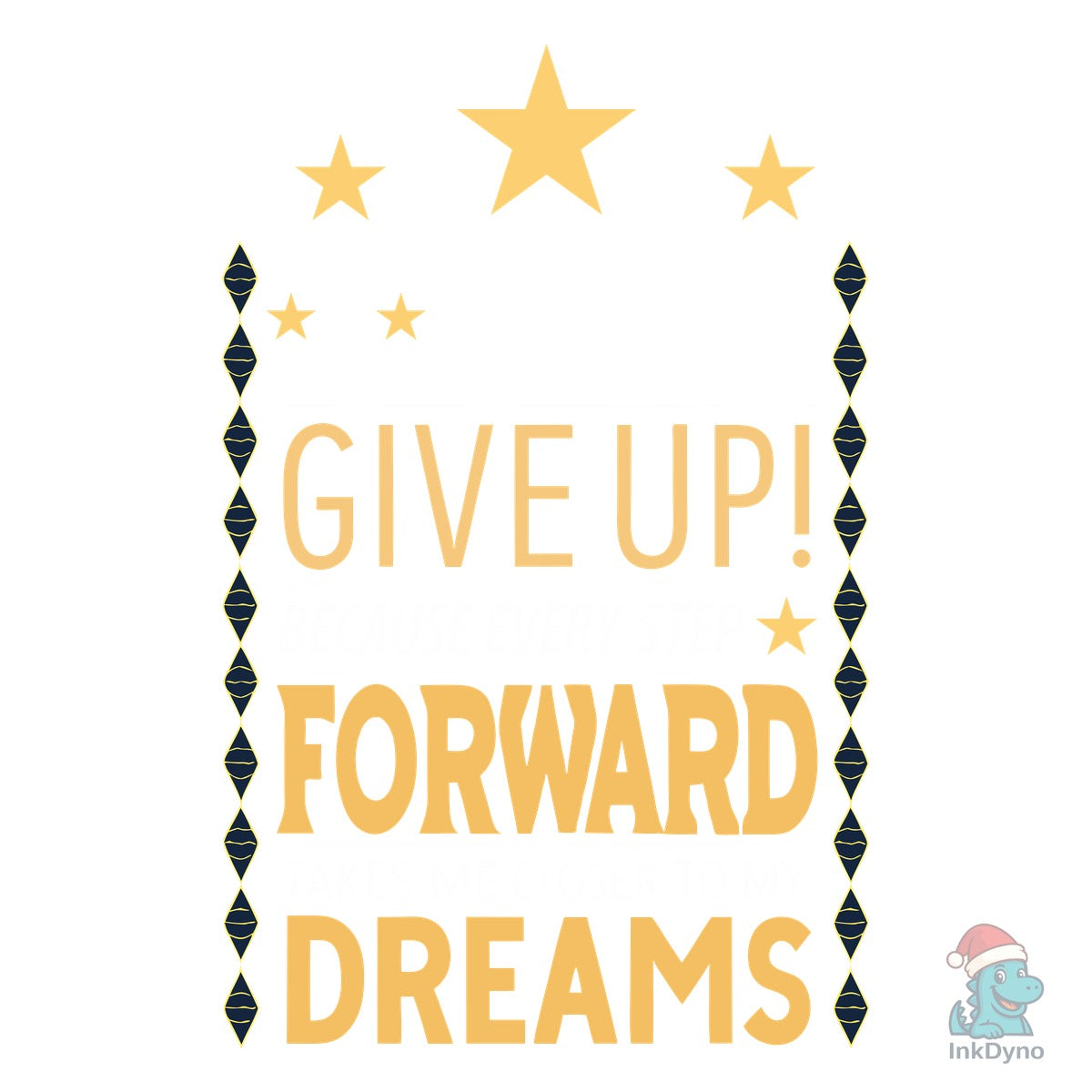 Never Give Up Typography T Shirt Design