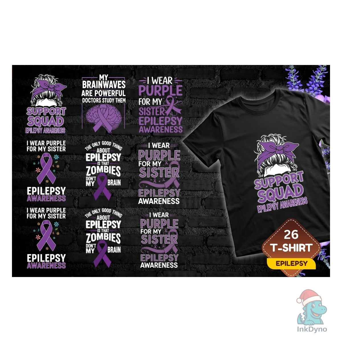 26 Epilepsy Awareness T-Shirt Design