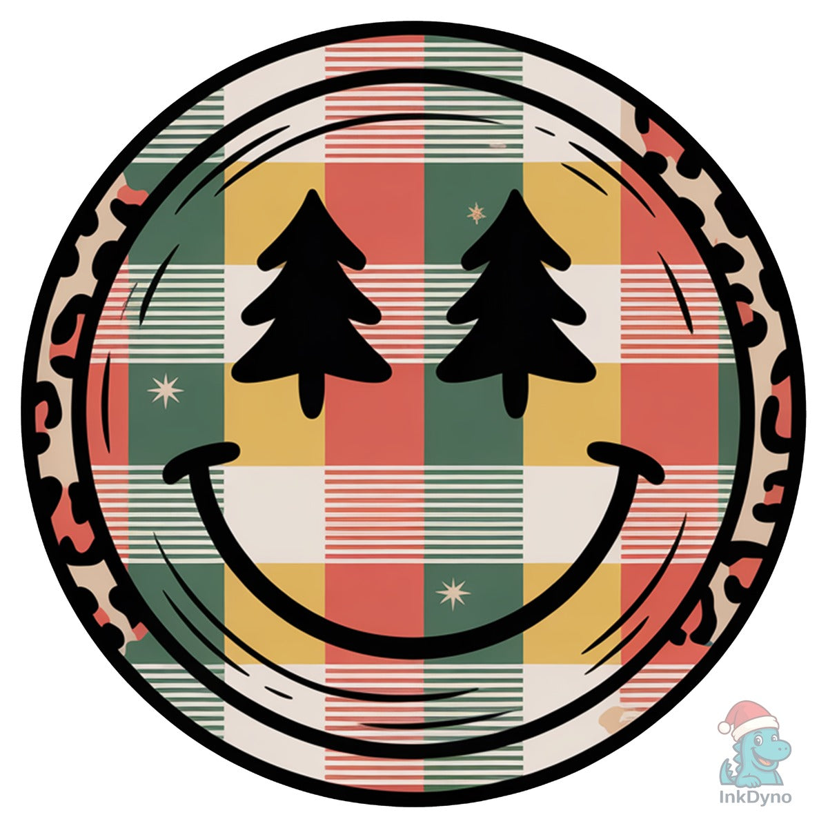 Smiley Christmas Trendy Checkered