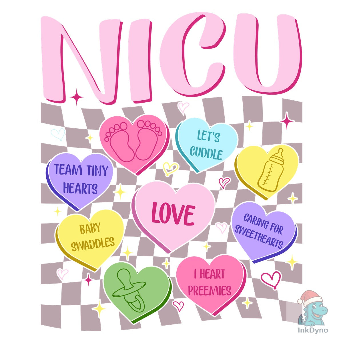 NICU Candy Hearts Valentine Nurse
