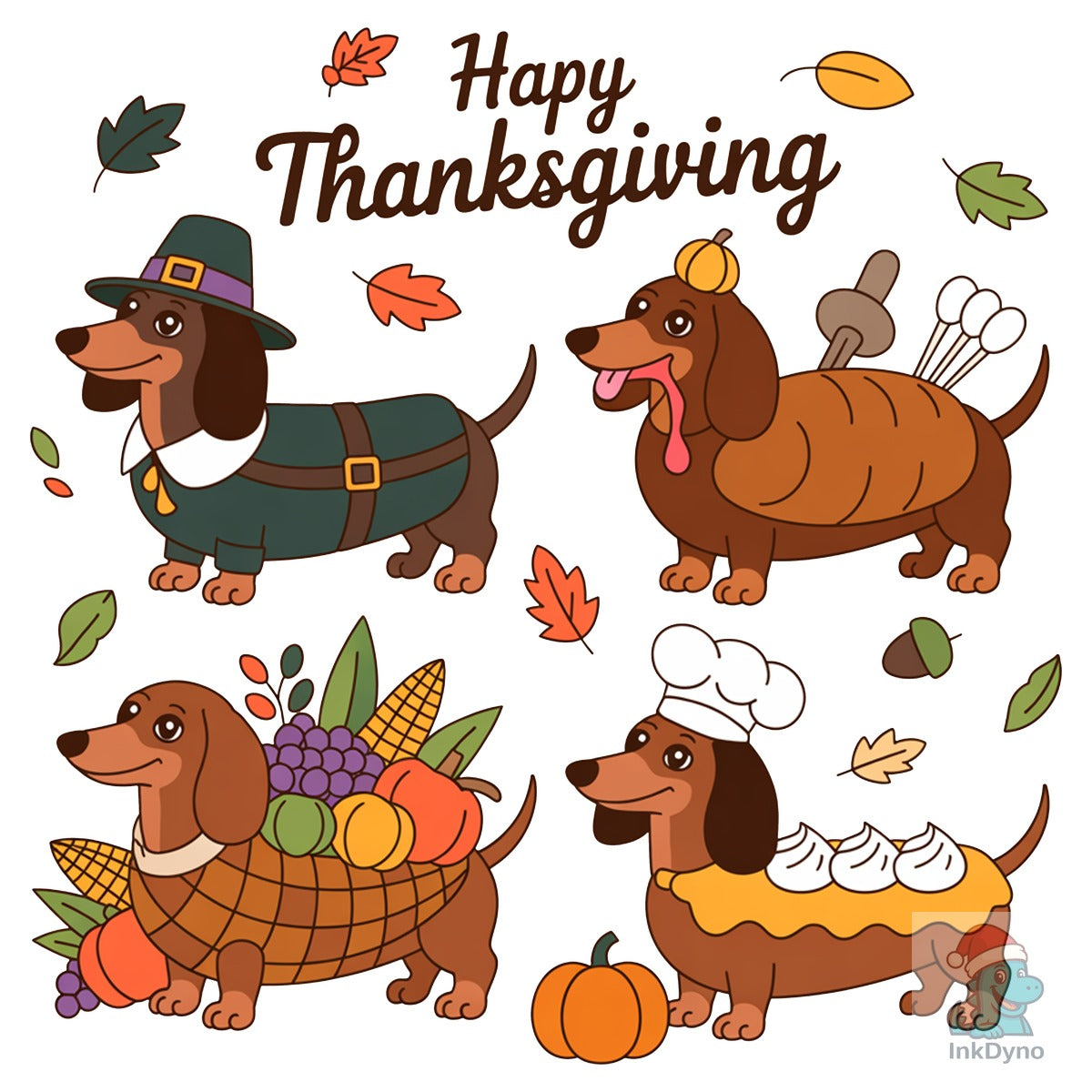 Thanksgiving Dachshund Gobble