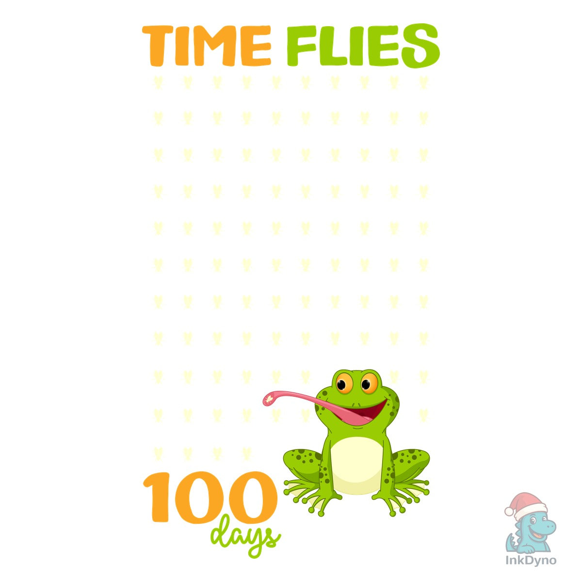 Funny Frog Time Flies 100 Days of School