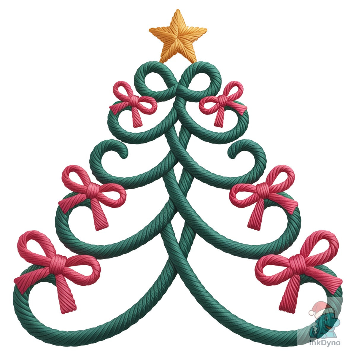 Faux Yarn Bow Holiday Xmas Tree