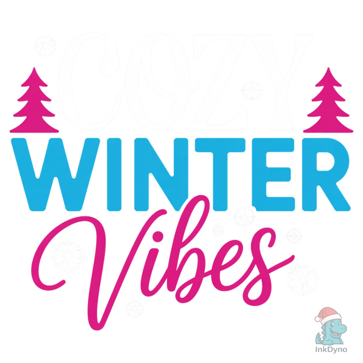 Cozy Winter Vibes Colorful Snowflake