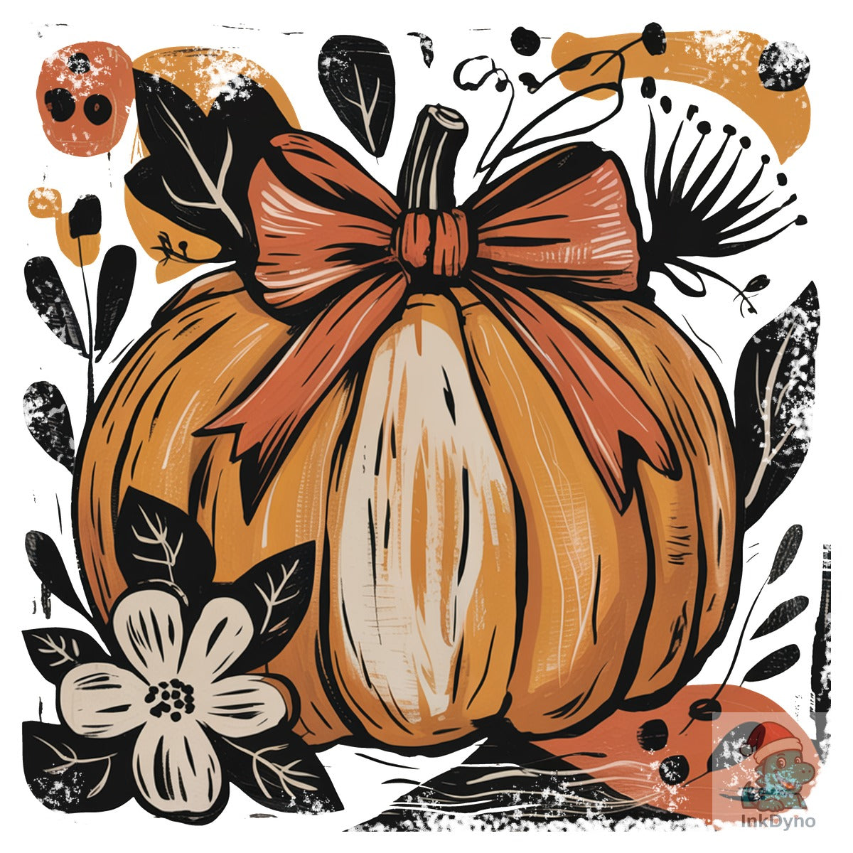 Boho Pumpkin Thanksgiving Heat-Press Design