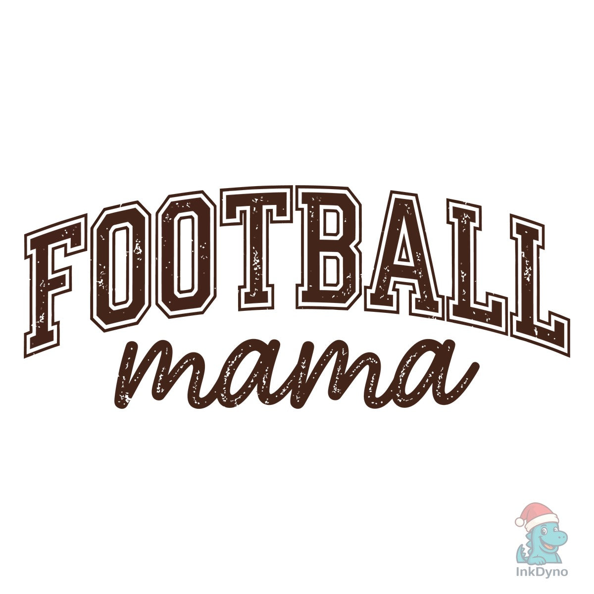Football Mama Distressed Text Design