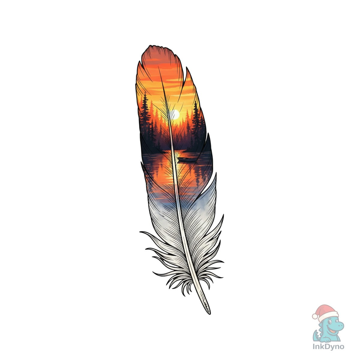 Sunset Nature Feather