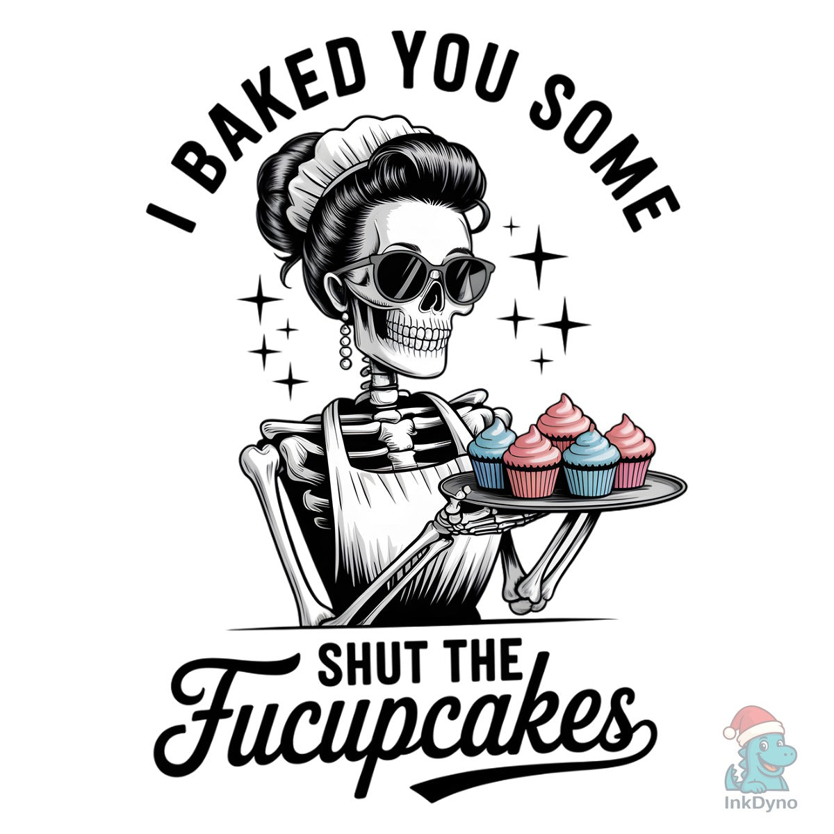 Funny Skeleton Baker Cupcake