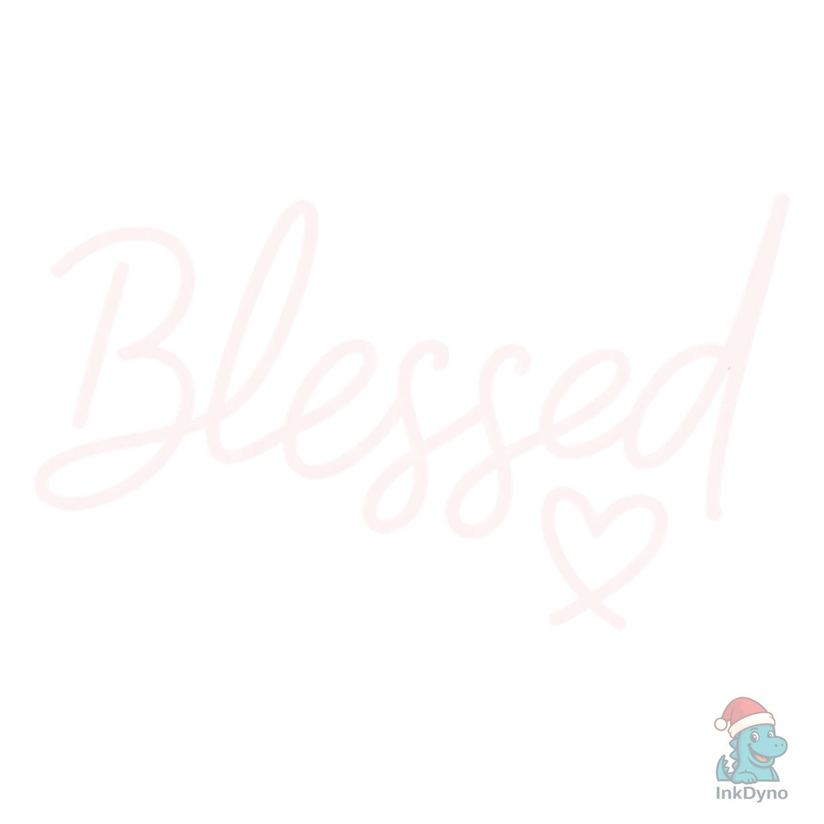 Blessed Valentine Heart Handwritten