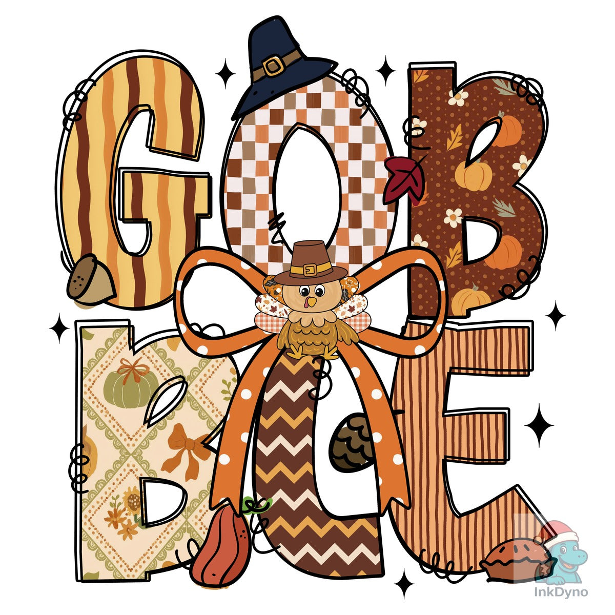 Gobble Thanksgiving Turkey Design