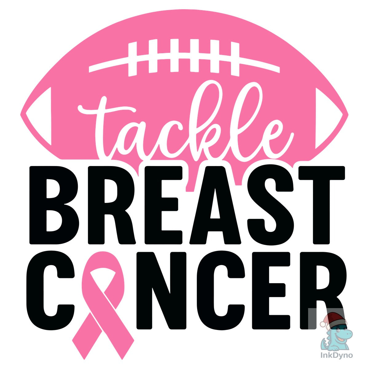 Breast Cancer Awareness Football Cut